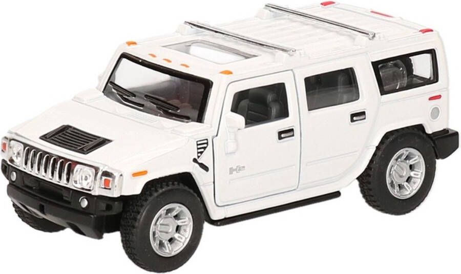 Goki Modelauto Hummer H2 SUV wit 12 5 cm speelgoed auto schaalmodel