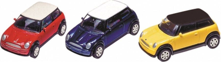 Merkloos Modelauto Mini Cooper 7 Cm Blauw Speelgoed Auto&apos;s