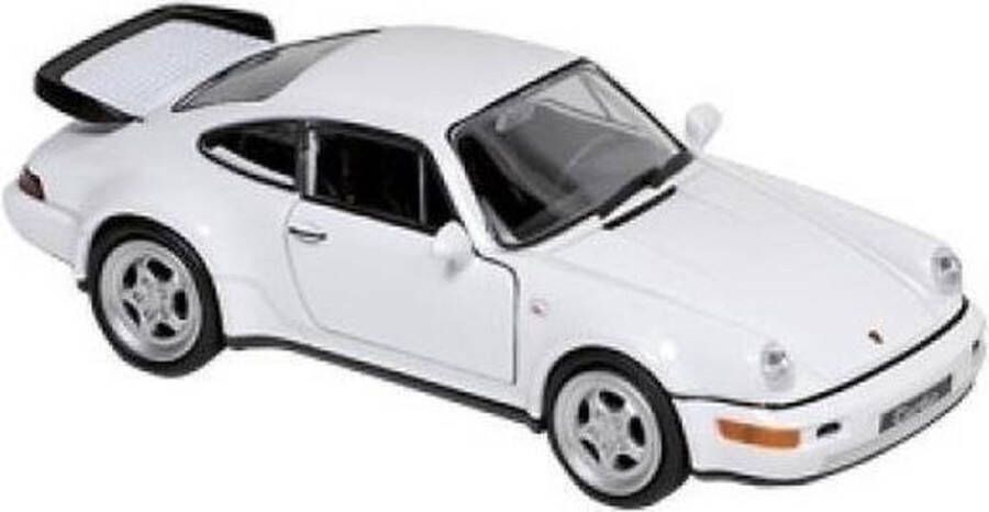 Goki Modelauto Porsche 964 Carrera wit 1:34 speelgoed auto schaalmodel