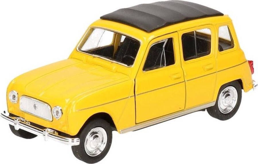 Goki Modelauto Renault 4 geel 11 5 cm speelgoed auto schaalmodel