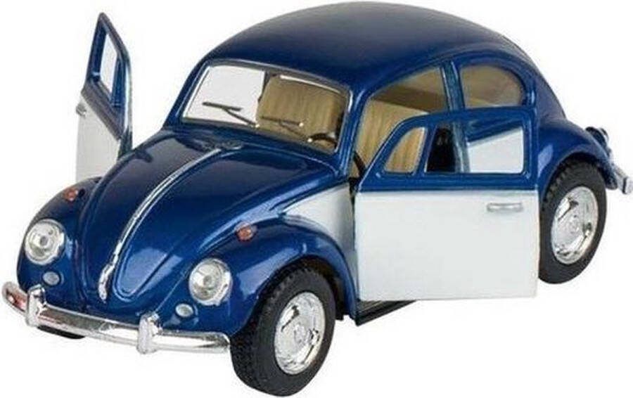 Goki Modelauto Volkswagen Kever two-tone blauw wit 13 cm speelgoed auto schaalmodel miniatuur model