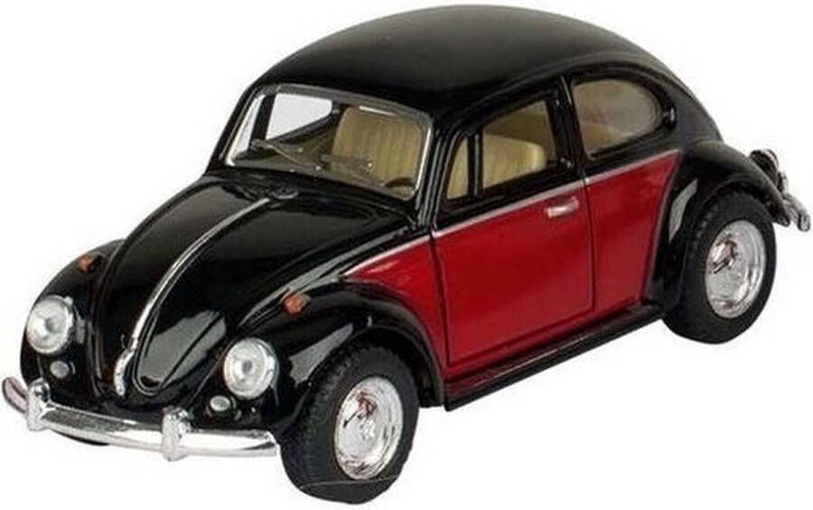 Goki Modelauto Volkswagen Kever two-tone zwart rood 13 cm speelgoed auto schaalmodel miniatuur model