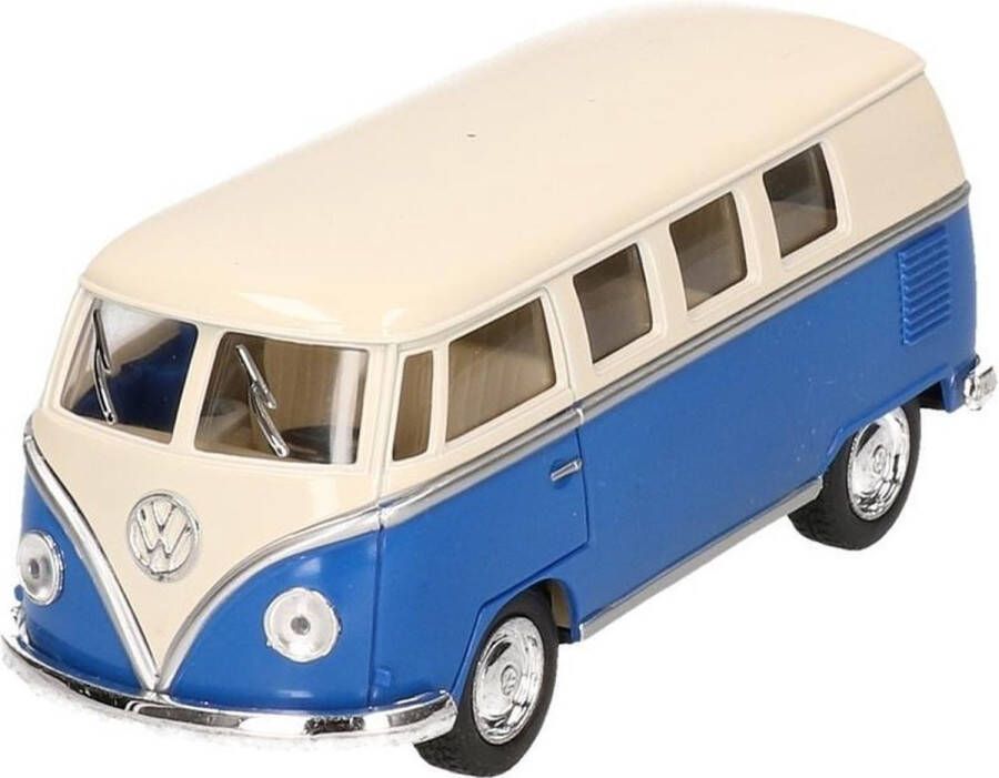 Goki Modelauto Volkswagen T1 Two-tone Blauw wit 13 5 Cm Speelgoed Auto Schaalmodel Miniatuur Model