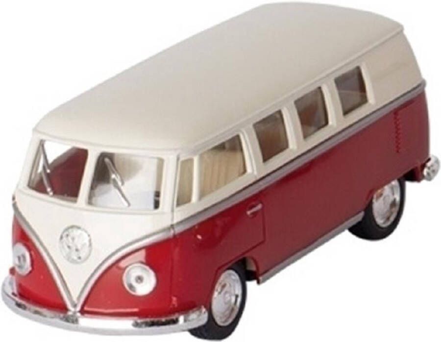 Goki Modelauto Volkswagen T1 Two-tone Rood wit 13 5 Cm Speelgoed Auto Schaalmodel Miniatuur Model