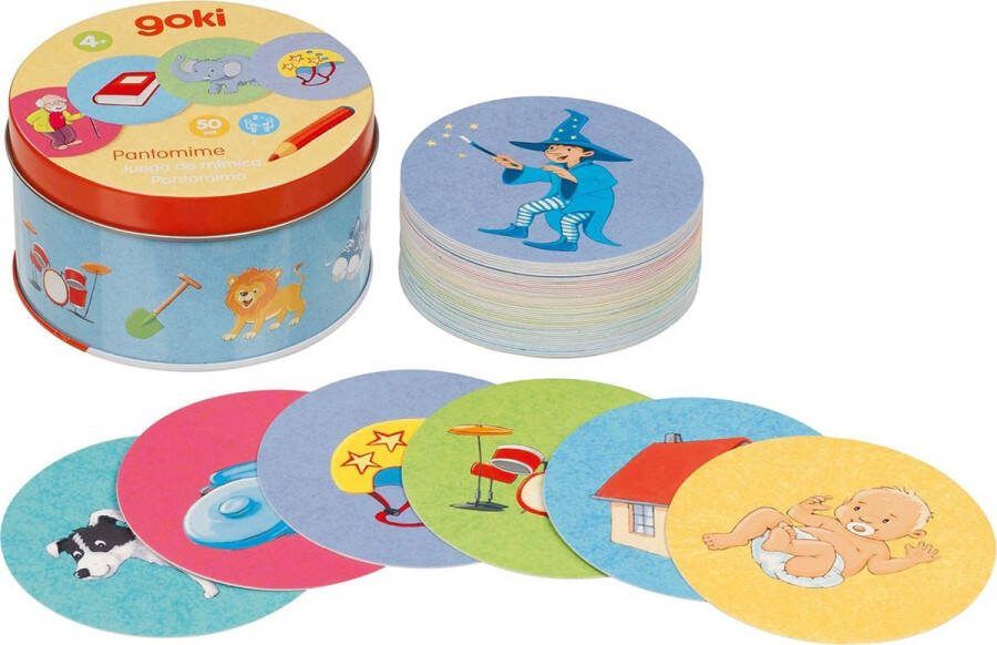 Goki Pantomime in a tin box Ø= 9 cm