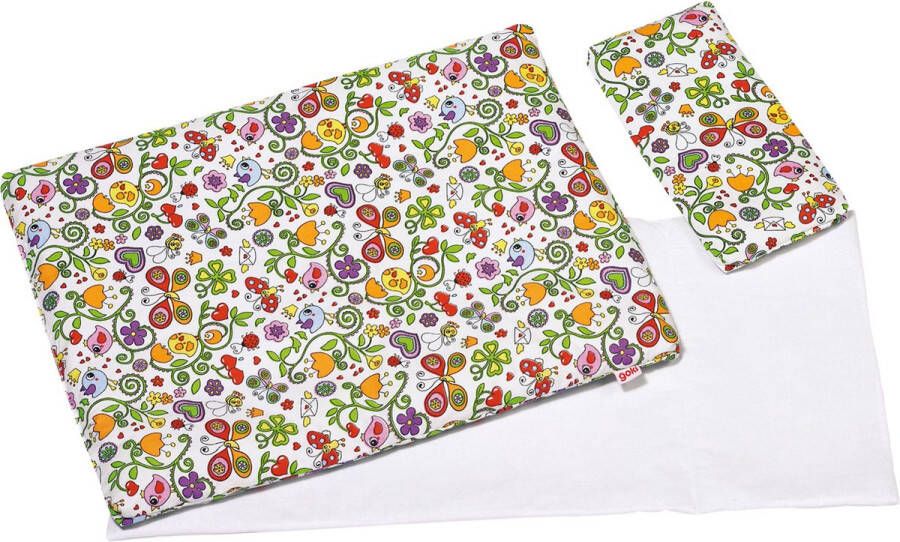 Goki Poppenbed: BEDDENGOED LENTE dekbed 41x31cm hoofdkussen 22x