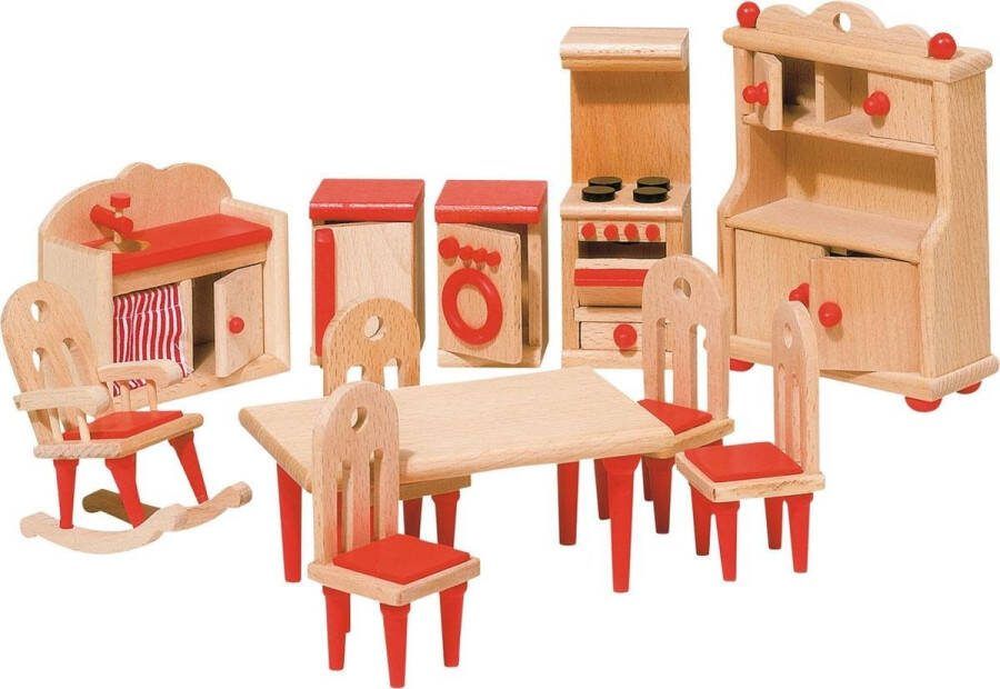 Goki Poppenhuismeubeltjes serie 2: Keuken 11-delig Hout