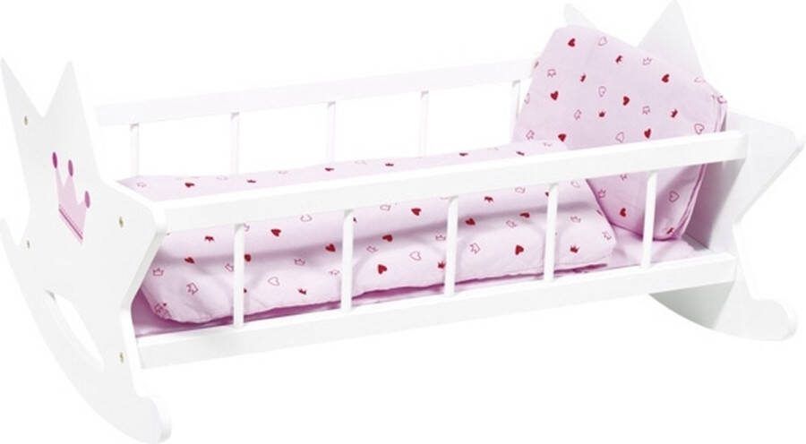 Goki Poppenwieg met Beddengoed Hartjes