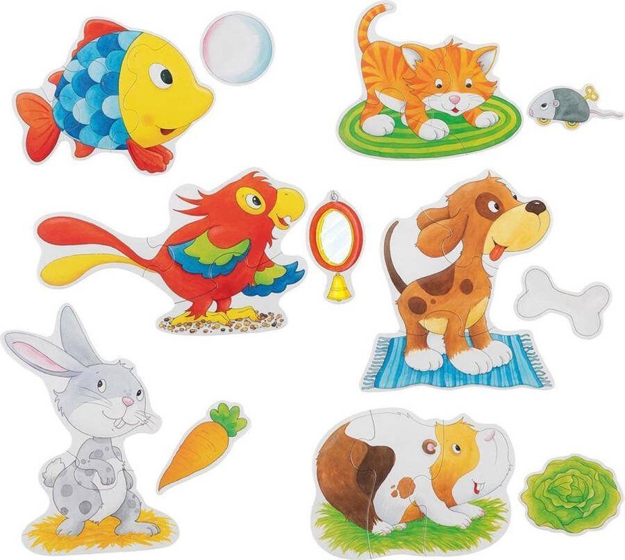 Goki puzzelset huisdieren 24-delig