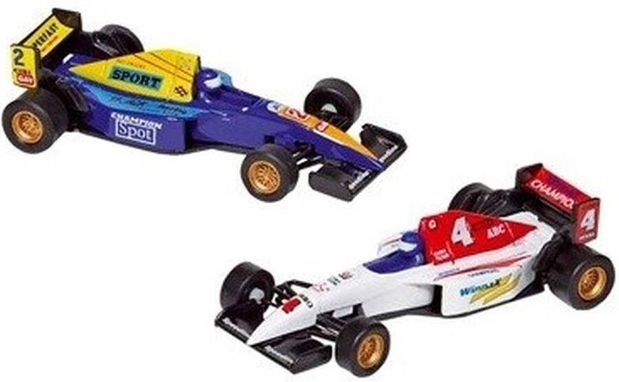Goki Raceauto Speelgoed Set Van 2x Stuks Formule 1 Wagens 10 Cm Speelgoed Auto's