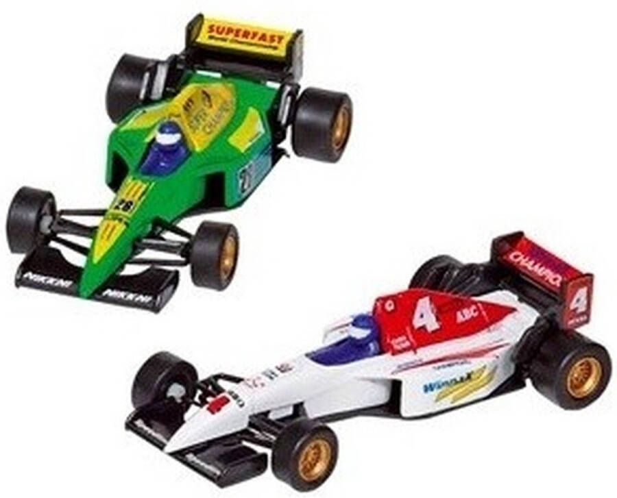 Goki Raceauto Speelgoed Set Van 2x Stuks Formule 1 Wagens 10 Cm Speelgoed Auto&apos;s