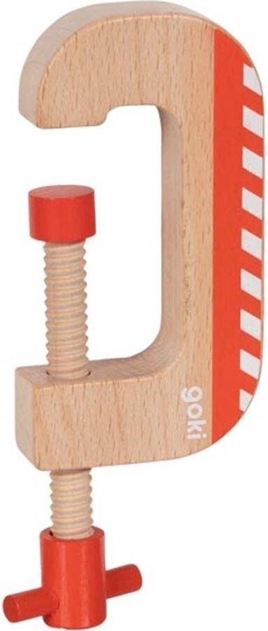 Goki Schroefklem. Met deze houten schroefklem zijn kleine meester- en meesteresbouwers gemakkelijk opgewassen tegen de groten. 3+