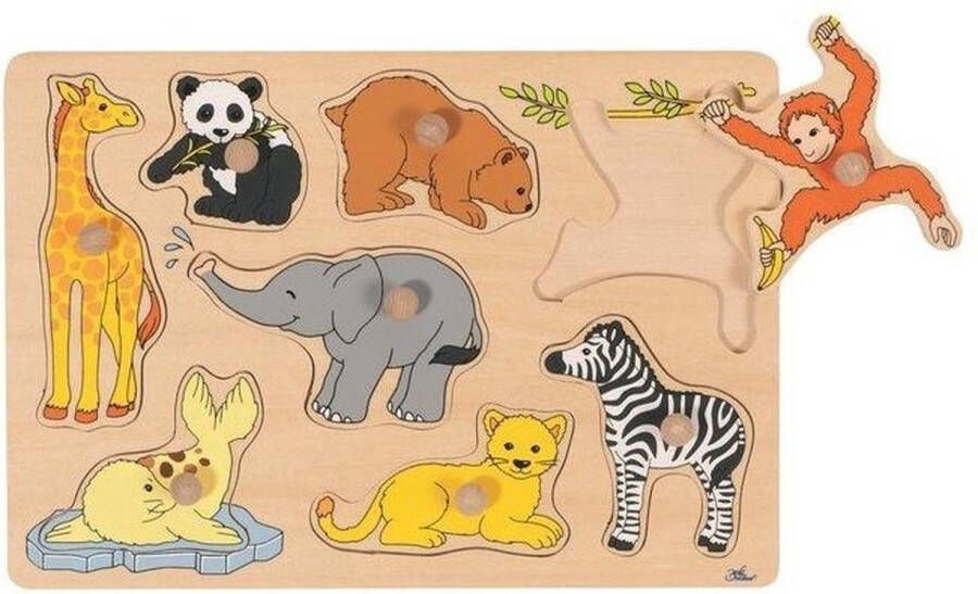 Goki Wild baby animals lift-out puzzle