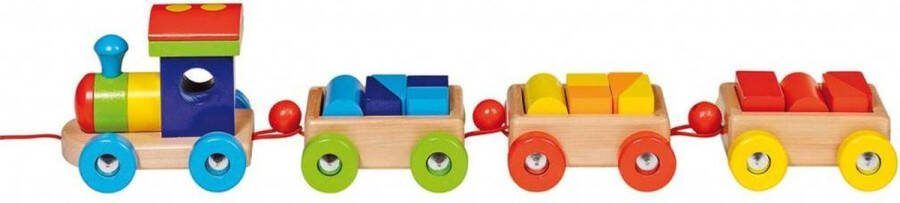 Goki Houten Trein met Blokken