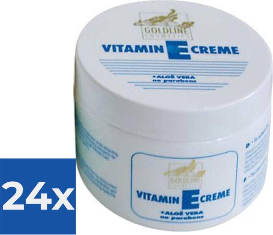GOLD LINE Goldline Vitamine-E met Aloë Vera voor de Normale Huid 250 ml Bodycrème Voordeelverpakking 24 stuks