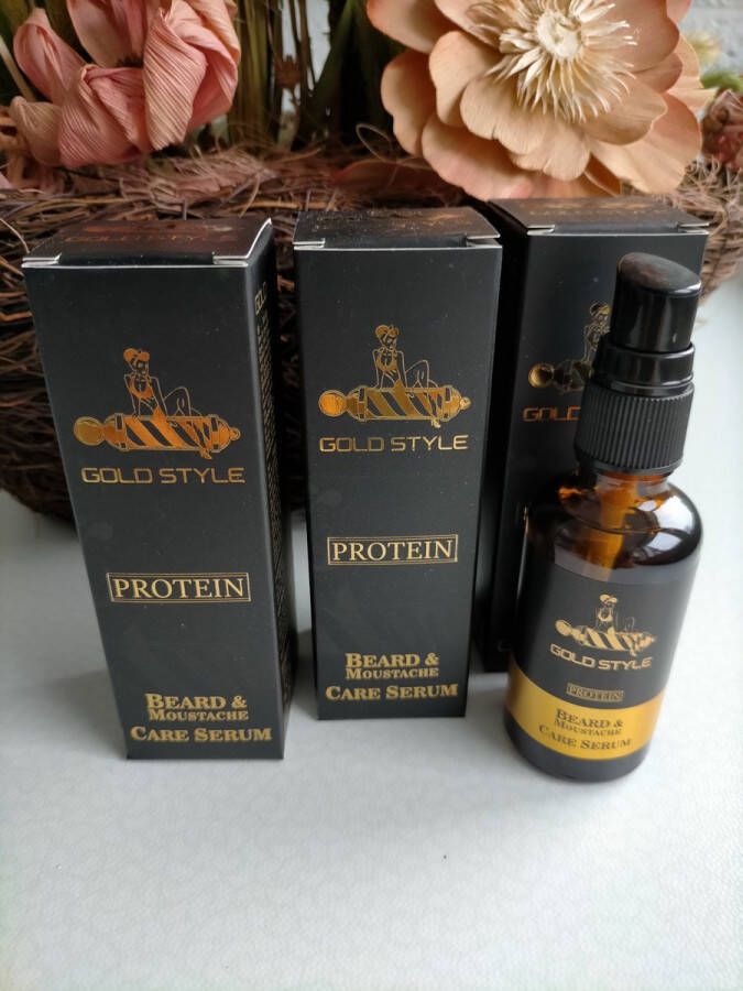 Gold style Beard & Moustache Care Serum voordeel set 10 stuks 1000 ml. Baardolie Baard Serum