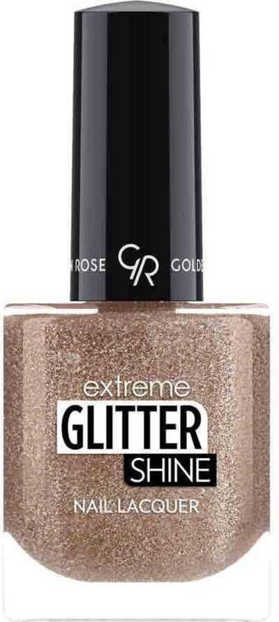 Golden Rose Extreme Glitter Shine Nail Color Glitter goud nagellak 206 Sneldrogend & glanzend