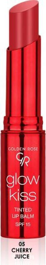 Golden Rose Glow Kiss Tinted Lip Balm CHERRY JUICE NO: 05 Met Hyaluronzuur vitamine E en SPF15