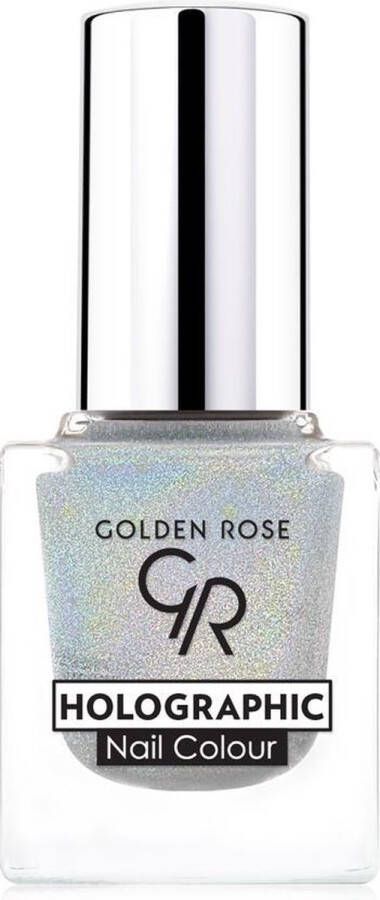 Golden Rose HOLOGRAPHIC Nail COLOUR NO: 01 Nagellak Holografische Trend Nagellak