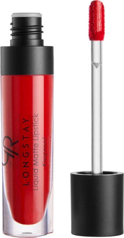 Golden Rose Longstay Liquid Matte Lipstick 18 Dark Red Kissproof