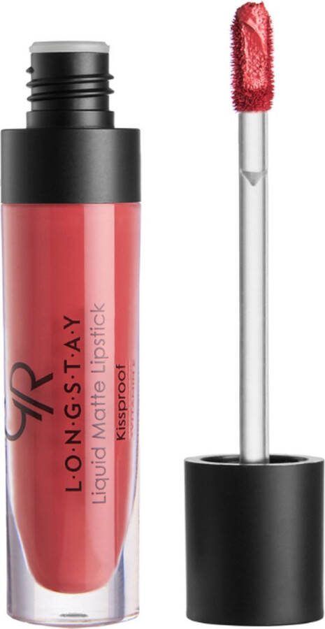 Golden Rose Longstay Liquid Matte Lipstick 19 Donker Roze Kissproof