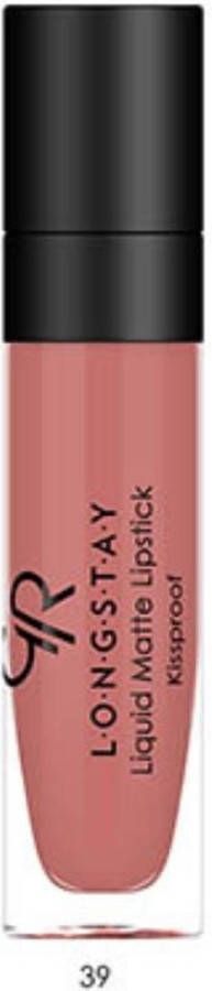 Golden Rose Longstay Liquid Matte Lipstick NO: 39 Safe Colors Collection Matte vloeibare lippenstift langhoudend geeft niet af