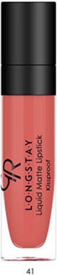 Golden Rose Longstay Liquid Matte Lipstick NO: 41 Safe Colors Collection Matte vloeibare lippenstift langhoudend geeft niet af