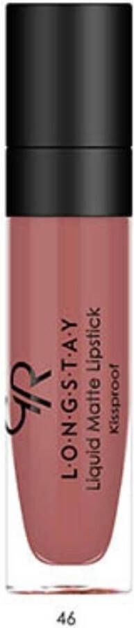 Golden Rose Longstay Liquid Matte Lipstick NO: 46 Safe Colors Collection Matte vloeibare lippenstift langhoudend geeft niet af