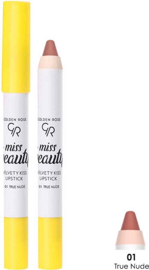 Golden Rose Miss Beauty Velvety Kiss Lipstick 01 True Nude