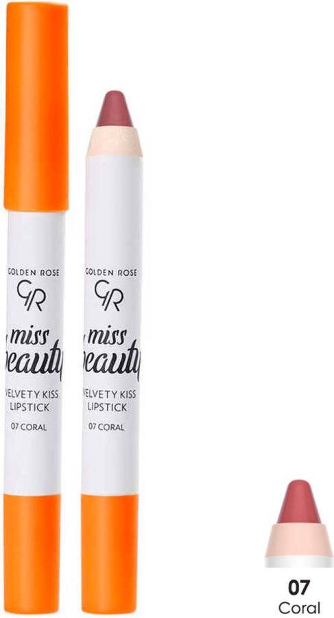 Golden Rose Miss Beauty Velvety Kiss Lipstick 07 Coral