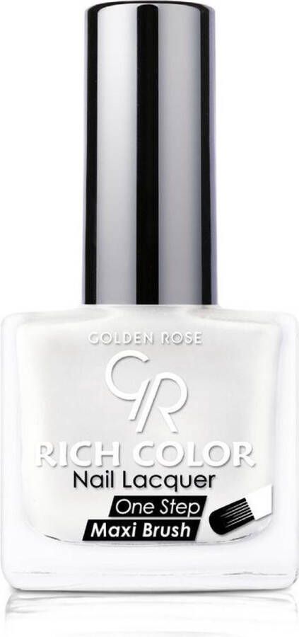 Golden Rose Rich Color Nail Lacquer NO: 01 Parelmoer Nagellak One-Step Brush Hoogglans