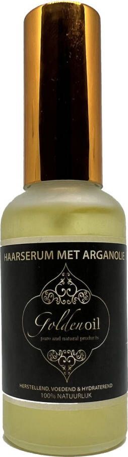 GoldenOil Haarserum met pure Arganolie 50ml haarolie haargroei herstellend voedend hydraterend droog haar beschadigd haar pluizig haar serum haar Sinterklaas cadeau