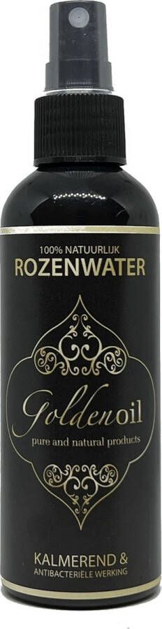 GoldenOil Rozenwater puur en biologisch- reinigingslotion anti wallen en donkere kringen anti rimpels acneverzorging gezichtsreiniger hydraterend kalmerend en revitaliserend 100% natuurlijk rozenwater spray Sinterklaas cadeau