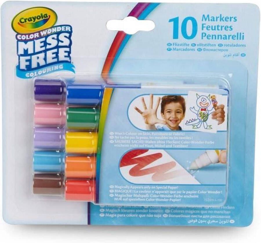 Crayola GOLIATH 10 Color Wonder Mini viltstiften Nieuw
