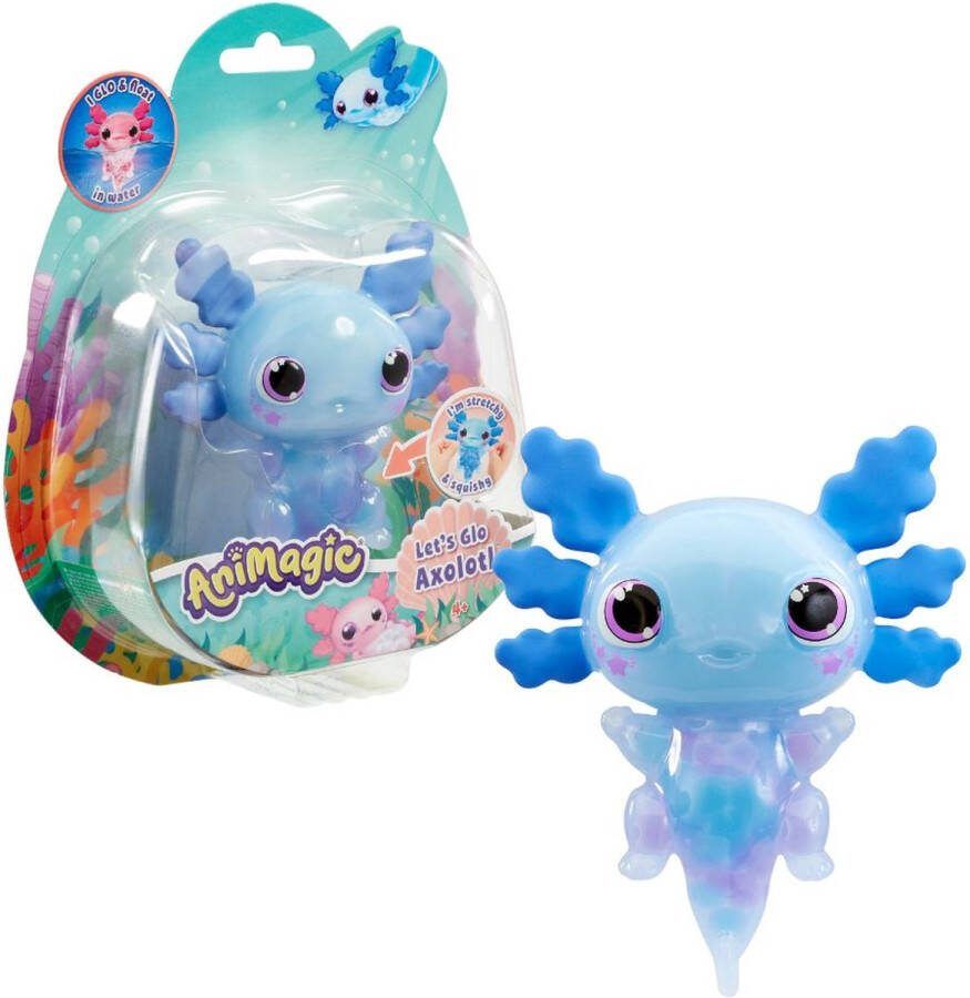 Goliath Animagic Let's Glo Axolotl Blauw Speelfiguur Lichtgevende Axolotl