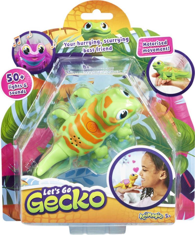 Goliath Animagic Let&apos;s go Gecko Interactieve Gekko Groen