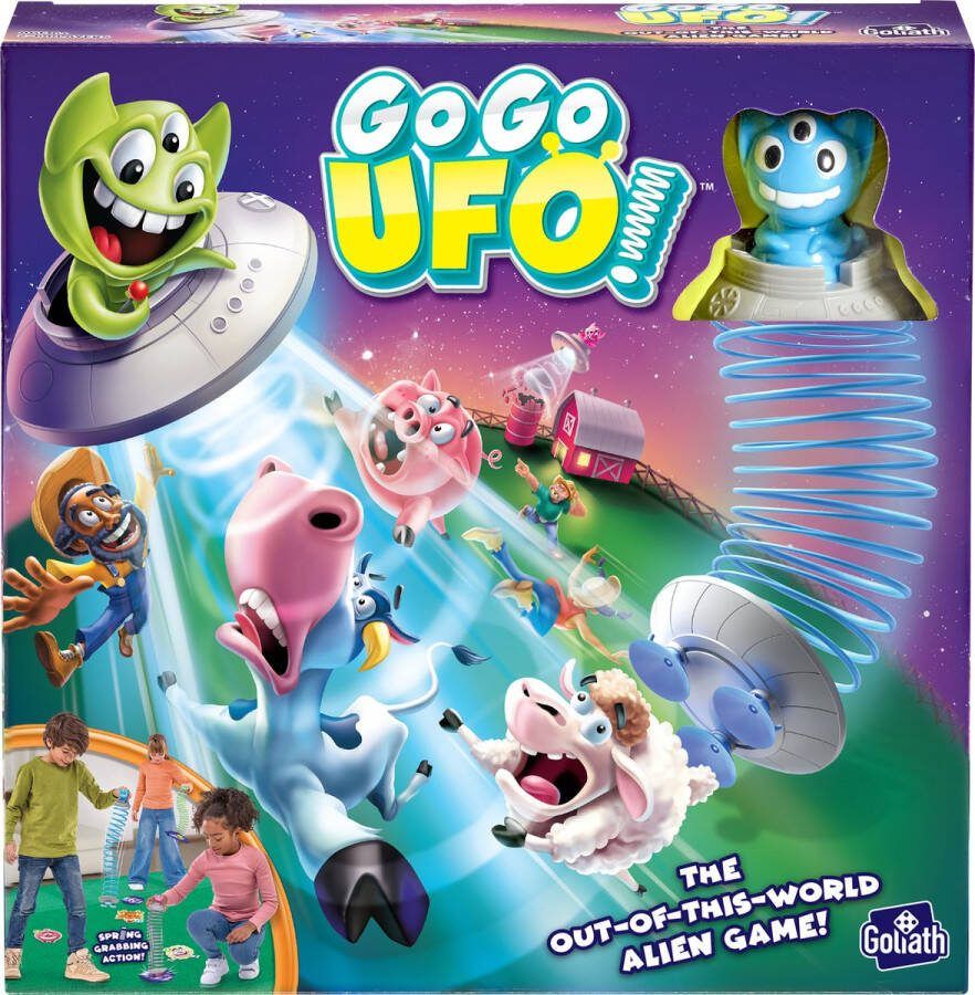 Goliath Go Ufo Actiespel Kinderspel Vang alle boerderijdieren!