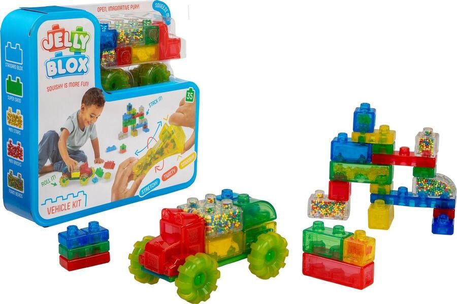 Goliath Jelly Blox Auto Constructiespeelgoed Zachte Bouwblokken Pijnvrij Spelen Vanaf 2 jaar