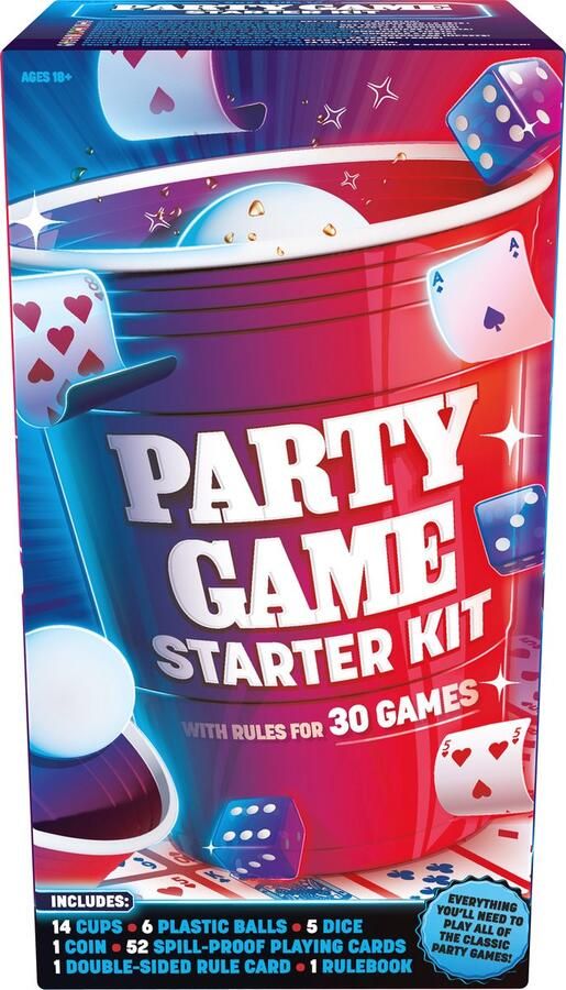 Goliath Party Game Starter Pack Actiespel Partyspel Drankspel 30 verschillende spellen in 1 verpakking!