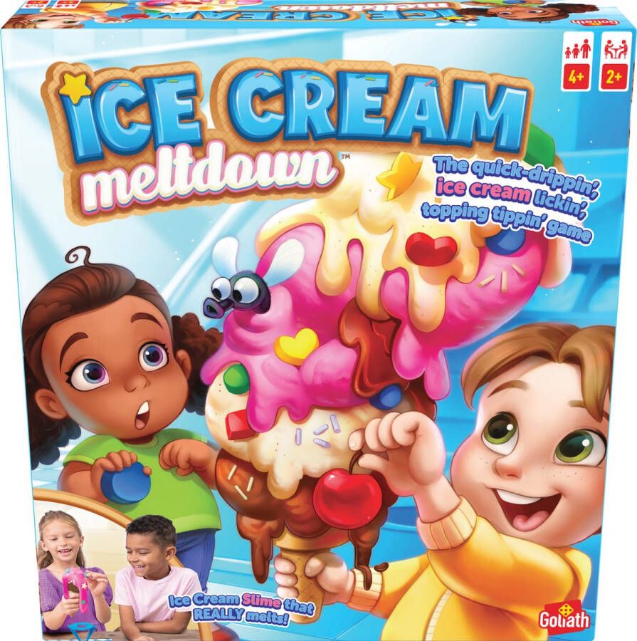 Goliath Ice Cream Meltdown Actiespel Kinderspel Versier het ijsje met alle toppings voor het ijs-slijm smelt!