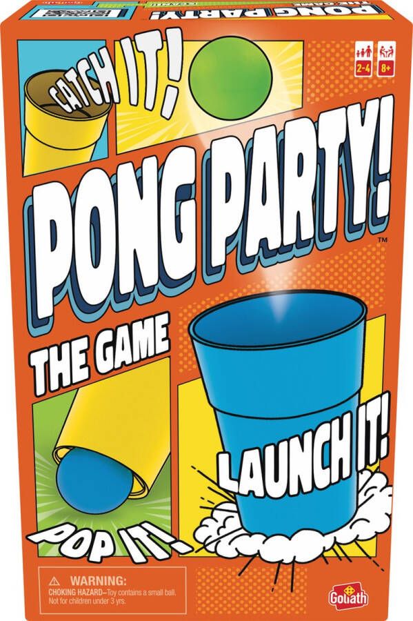 Goliath Pong Party Actiespel Partyspel Schiet de ballen weg met de unieke Pong Cup Technologie Voltooi 50 opdrachten en win!