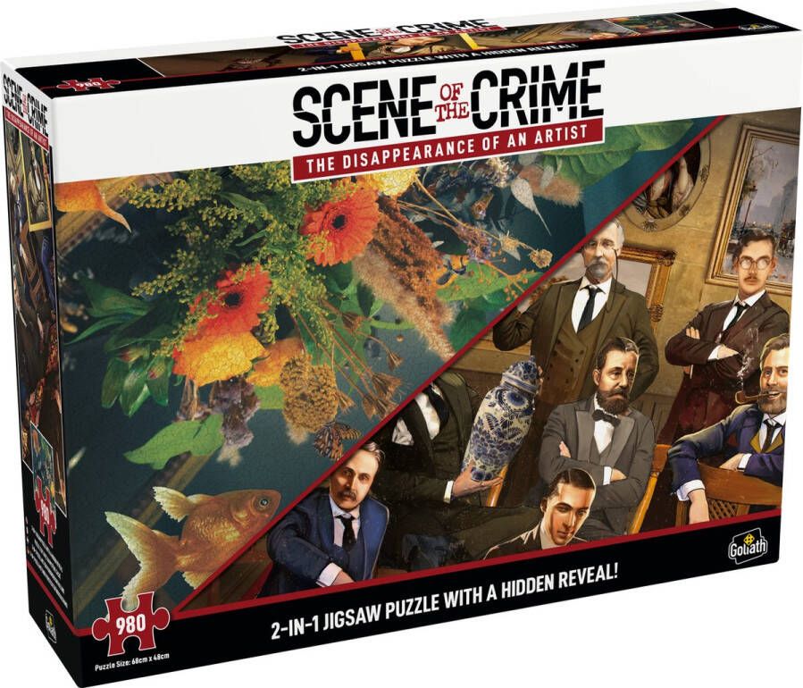 Goliath Scene of the Crime: De Verdwijning van een Artiest 980 Puzzelstukjes 2-in-1-puzzel Merk: