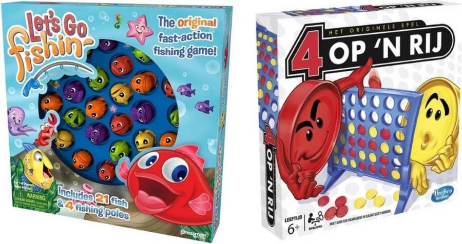 Goliath Spellenbundel 2 Stuks Let&apos;s go fishin&apos; & Hasbro 4 Op &apos;N Rij