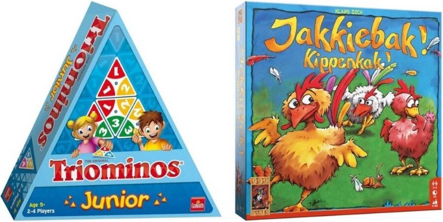 Goliath Spellenbundel 2 Stuks Triominos Junior & Jakkiebak! Kippenkak!