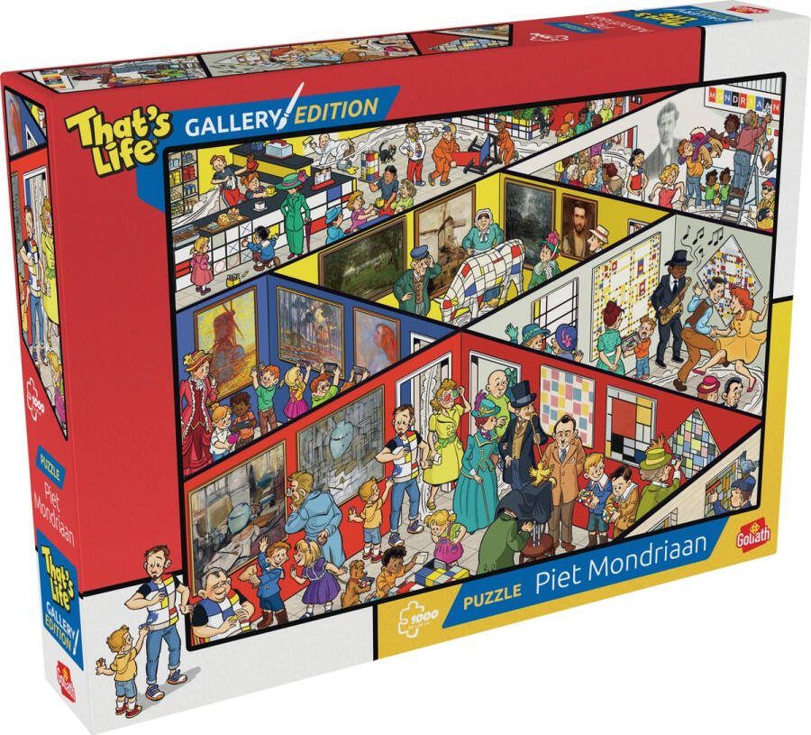 Goliath That's Life Gallery Edition: Piet Mondriaan '23 1000 Puzzelstukjes Legpuzzel (68x48cm)