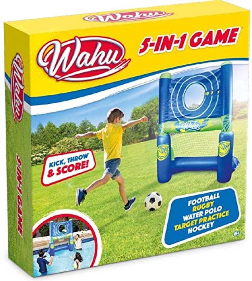 Goliath Wahu 5-In-1 Game Opblaasbaar speelelement Football- Rugby Water Polo Target Practice Hockey