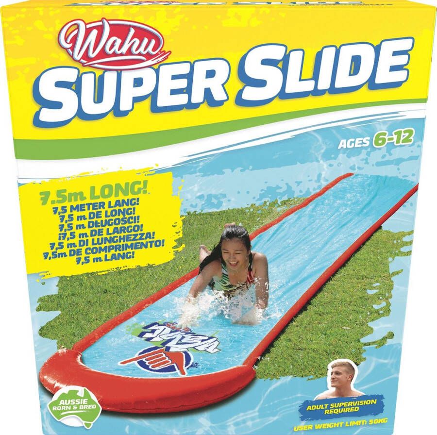 Jouwoutlet.nl Wahu buikschuifbaan Super Slide junior 750 cm blauw rood