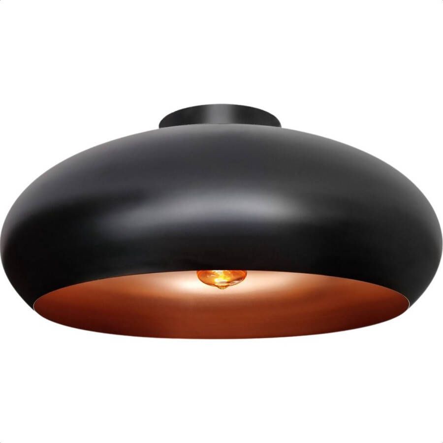 Goliving Golving Plafondlamp Plafonnière Woonkamer Slaapkamer Rond Ø 40 cm Zwart en Bronz