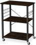 Goliving Keukentrolley – Keukenkast – Keukenrek – Serveerwagen – Keuken Organizer – Modern – 60 x 40 x 89 cm – Zwart - Thumbnail 1