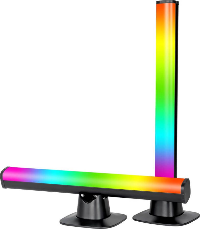 Gologi Slimme Tafellamp Set van 2 Monitor Lamp Lichtbalk LED Bar Industrieel RGBW Ambilight Tv Zwart